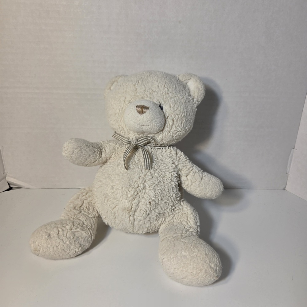 Baby Gund Oh So Soft Bear Cream White Plush Stuffed Animal